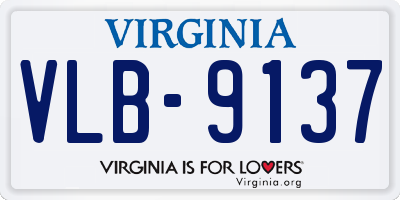 VA license plate VLB9137