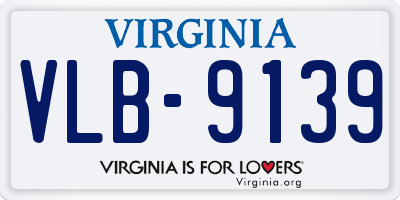 VA license plate VLB9139