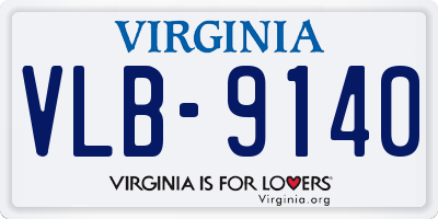 VA license plate VLB9140