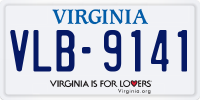 VA license plate VLB9141