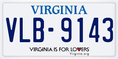 VA license plate VLB9143