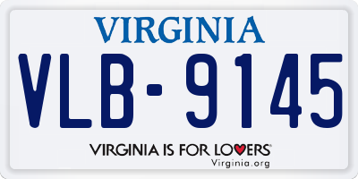 VA license plate VLB9145