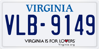 VA license plate VLB9149