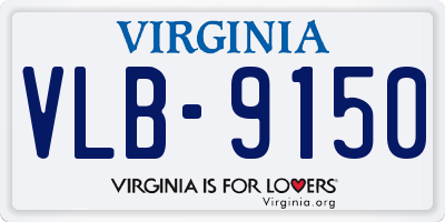VA license plate VLB9150