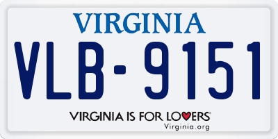 VA license plate VLB9151