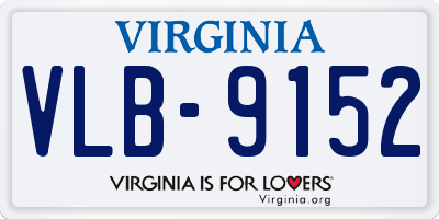 VA license plate VLB9152