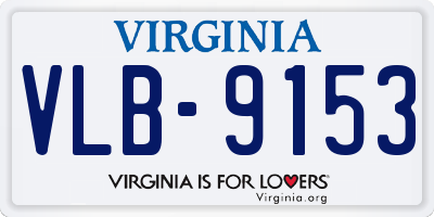 VA license plate VLB9153
