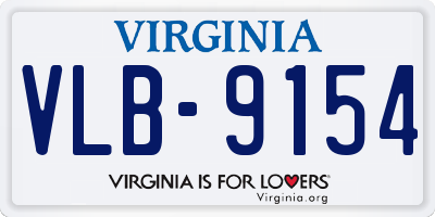 VA license plate VLB9154