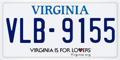 VA license plate VLB9155
