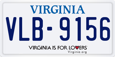VA license plate VLB9156