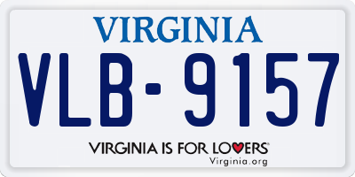 VA license plate VLB9157