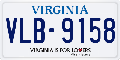 VA license plate VLB9158