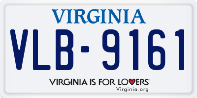 VA license plate VLB9161