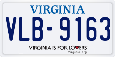 VA license plate VLB9163
