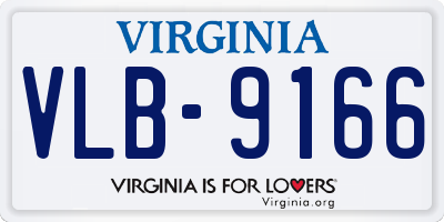 VA license plate VLB9166
