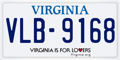 VA license plate VLB9168