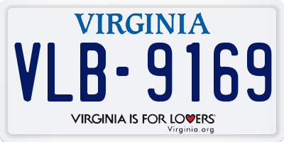VA license plate VLB9169