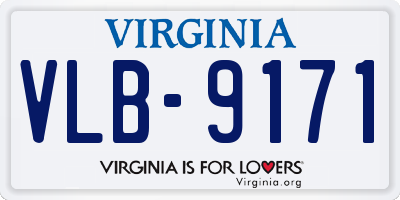 VA license plate VLB9171