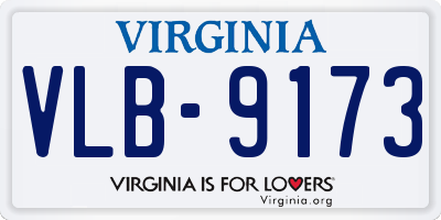 VA license plate VLB9173