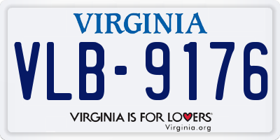 VA license plate VLB9176