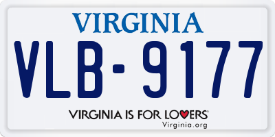 VA license plate VLB9177