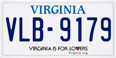 VA license plate VLB9179