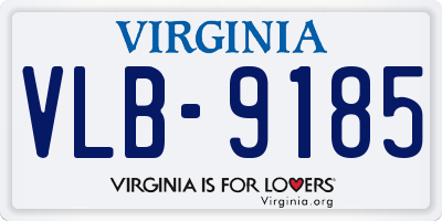 VA license plate VLB9185