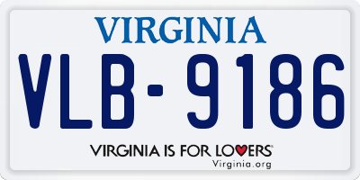VA license plate VLB9186
