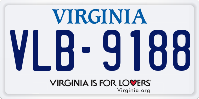 VA license plate VLB9188