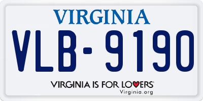 VA license plate VLB9190