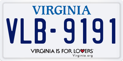 VA license plate VLB9191
