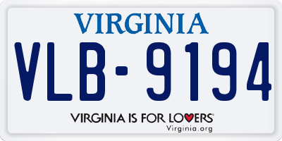VA license plate VLB9194