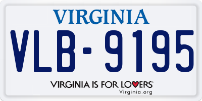 VA license plate VLB9195