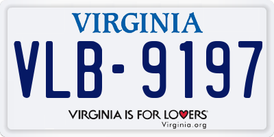 VA license plate VLB9197