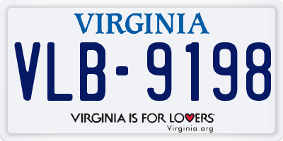 VA license plate VLB9198