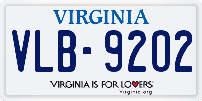 VA license plate VLB9202