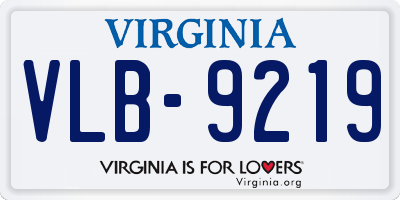 VA license plate VLB9219