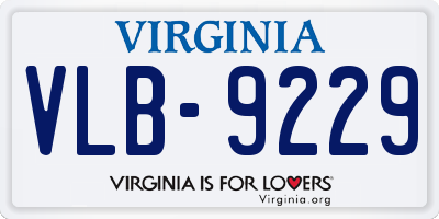 VA license plate VLB9229