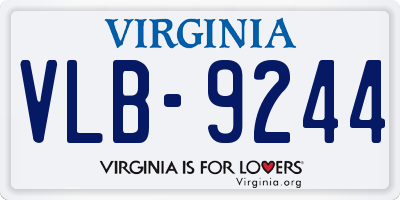 VA license plate VLB9244