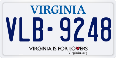 VA license plate VLB9248