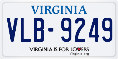 VA license plate VLB9249