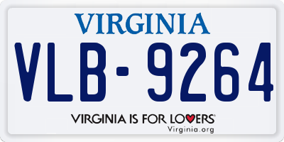 VA license plate VLB9264