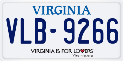 VA license plate VLB9266