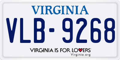 VA license plate VLB9268