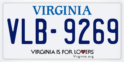 VA license plate VLB9269