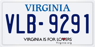 VA license plate VLB9291