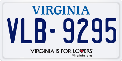 VA license plate VLB9295