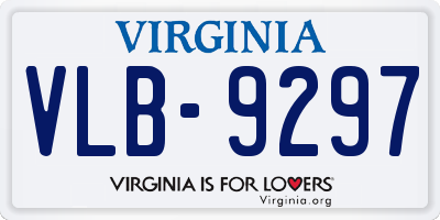 VA license plate VLB9297