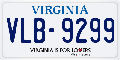 VA license plate VLB9299