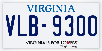 VA license plate VLB9300